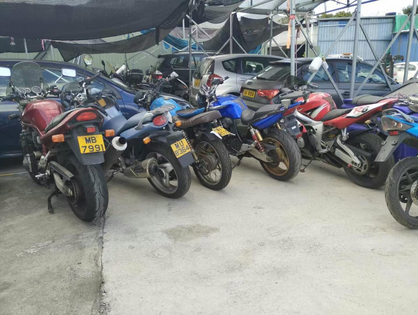 Motorcycle scrapyard